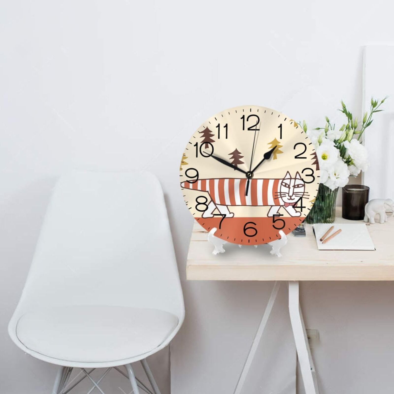 Amazon.co.jp: NEKKIIリサラーソン 猫柄 アニメ 掛け時計 おしゃれ